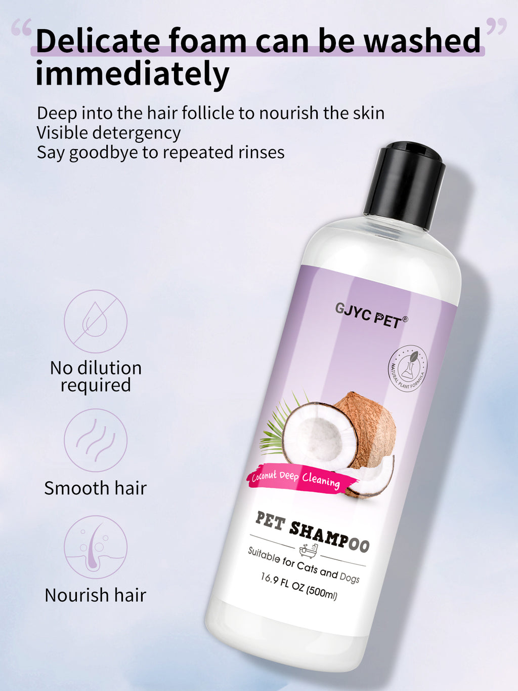 Coconut Deep Cleaning Pet Shampoo 500ml