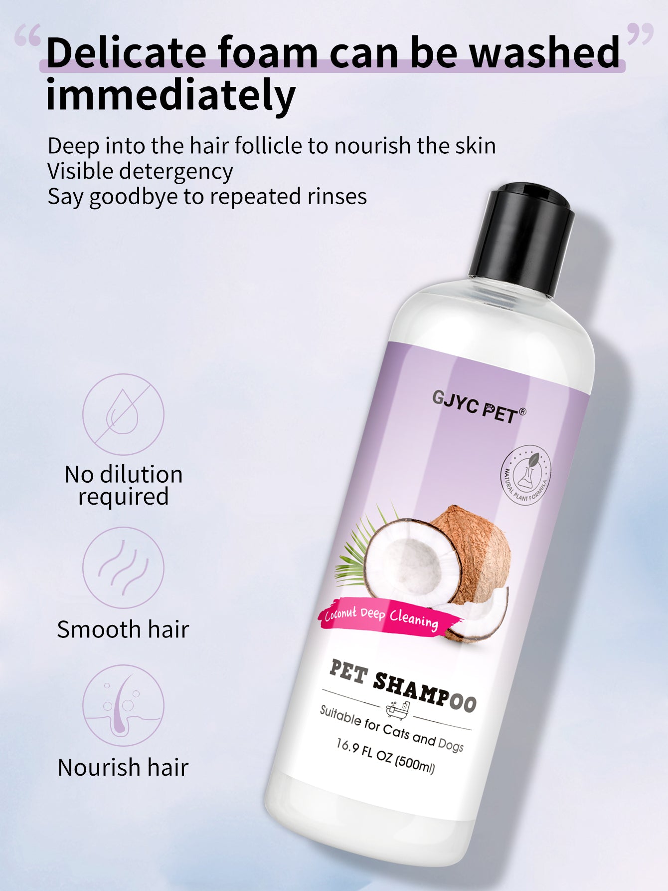Coconut Deep Cleaning Pet Shampoo 500ml