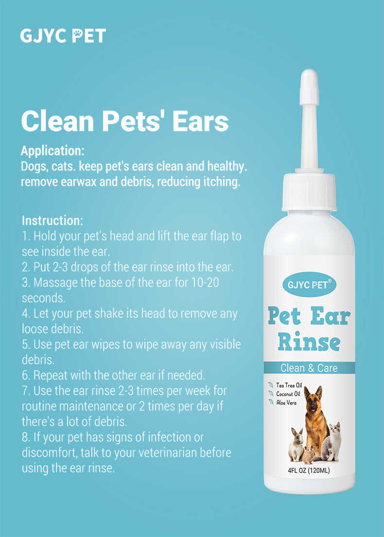 Pet Ear Rinse – Clean & Care Formula 120ml