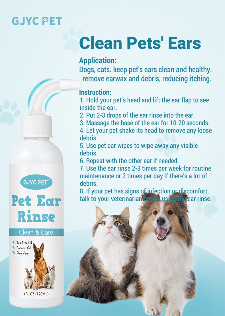 Pet Ear Rinse – Clean & Care Formula 120ml