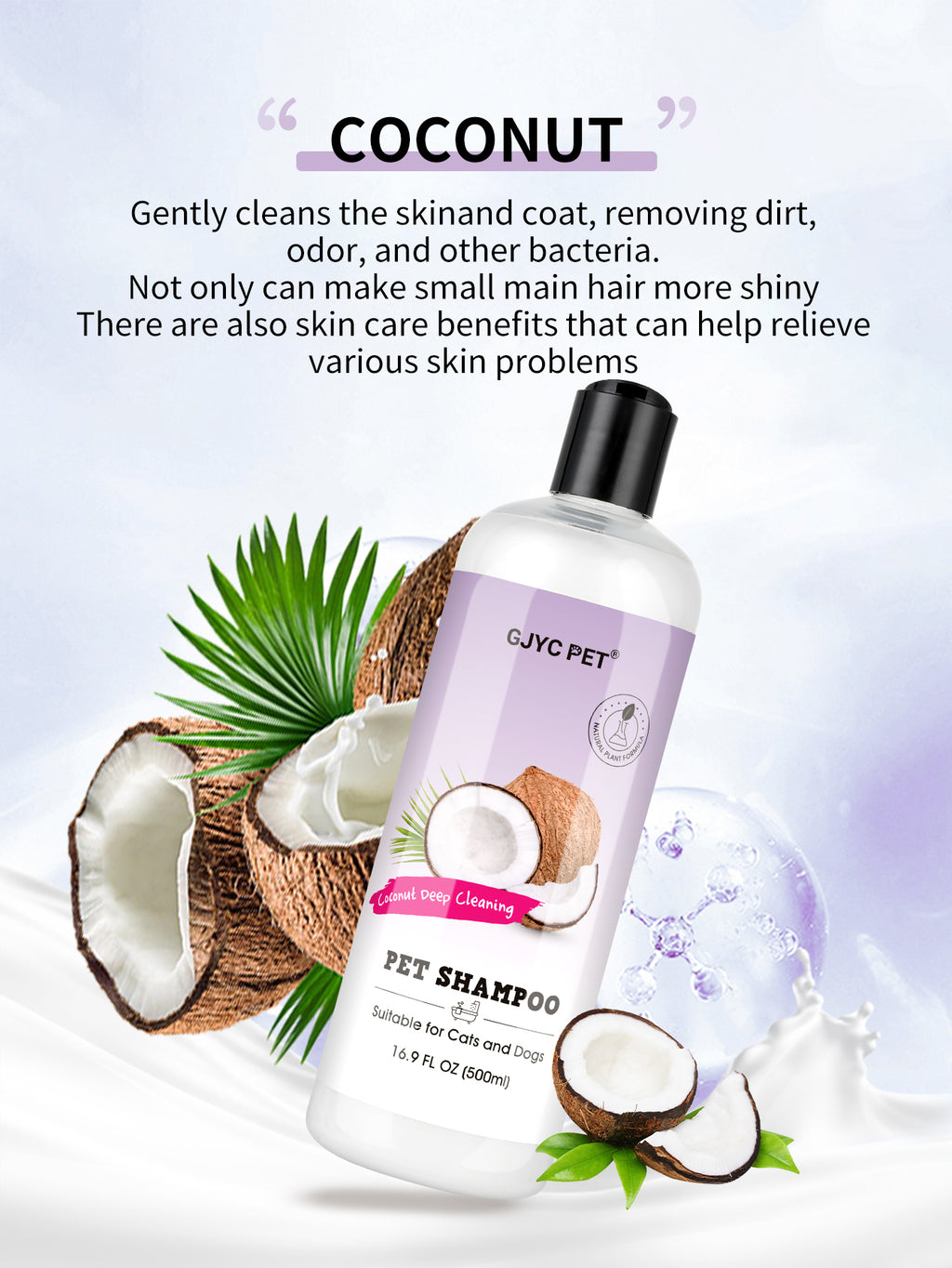 Coconut Deep Cleaning Pet Shampoo 500ml