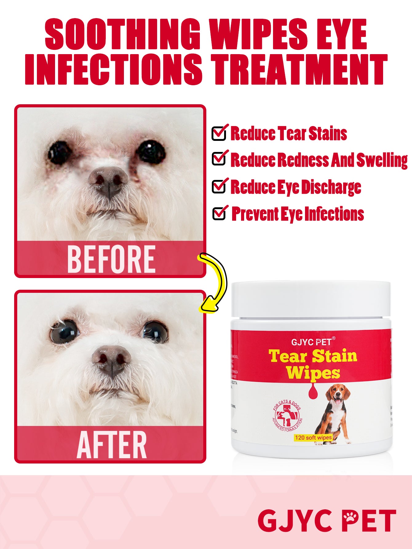 Tear Stain Remover Eye Wipes