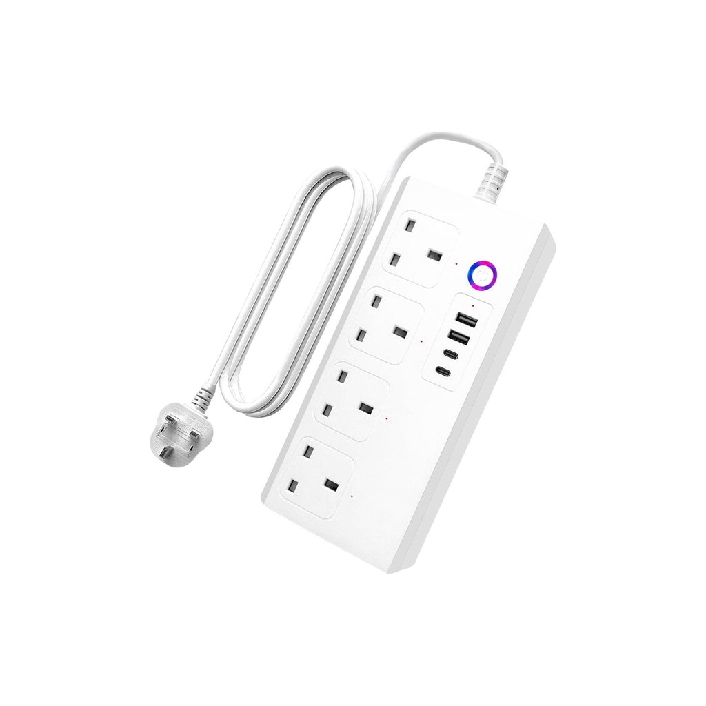 智能拖板 Pro（英規 4 位＋USB 快充 20W／65W）｜遠程開關・定時・語音・支援 Matter／HomeKit